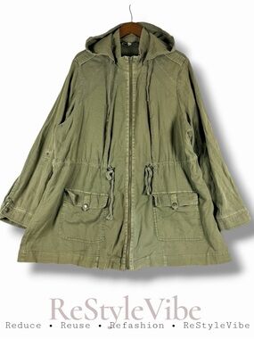 TORRID Women’s Size 3 3X 22-24 Jacket Coat Cotton Utility Style Hooded